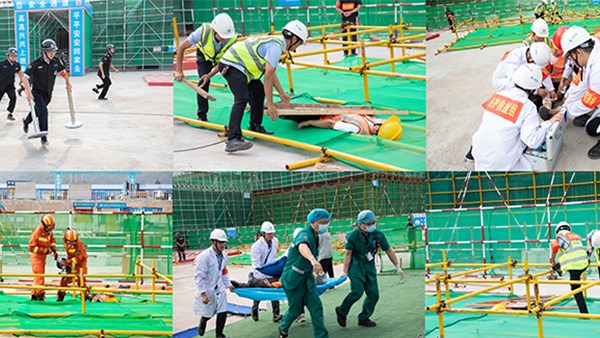 市交投集團(tuán)（2022）安全生產(chǎn)月應(yīng)急救援演練在市中心醫(yī)院項(xiàng)目現(xiàn)場(chǎng)舉行